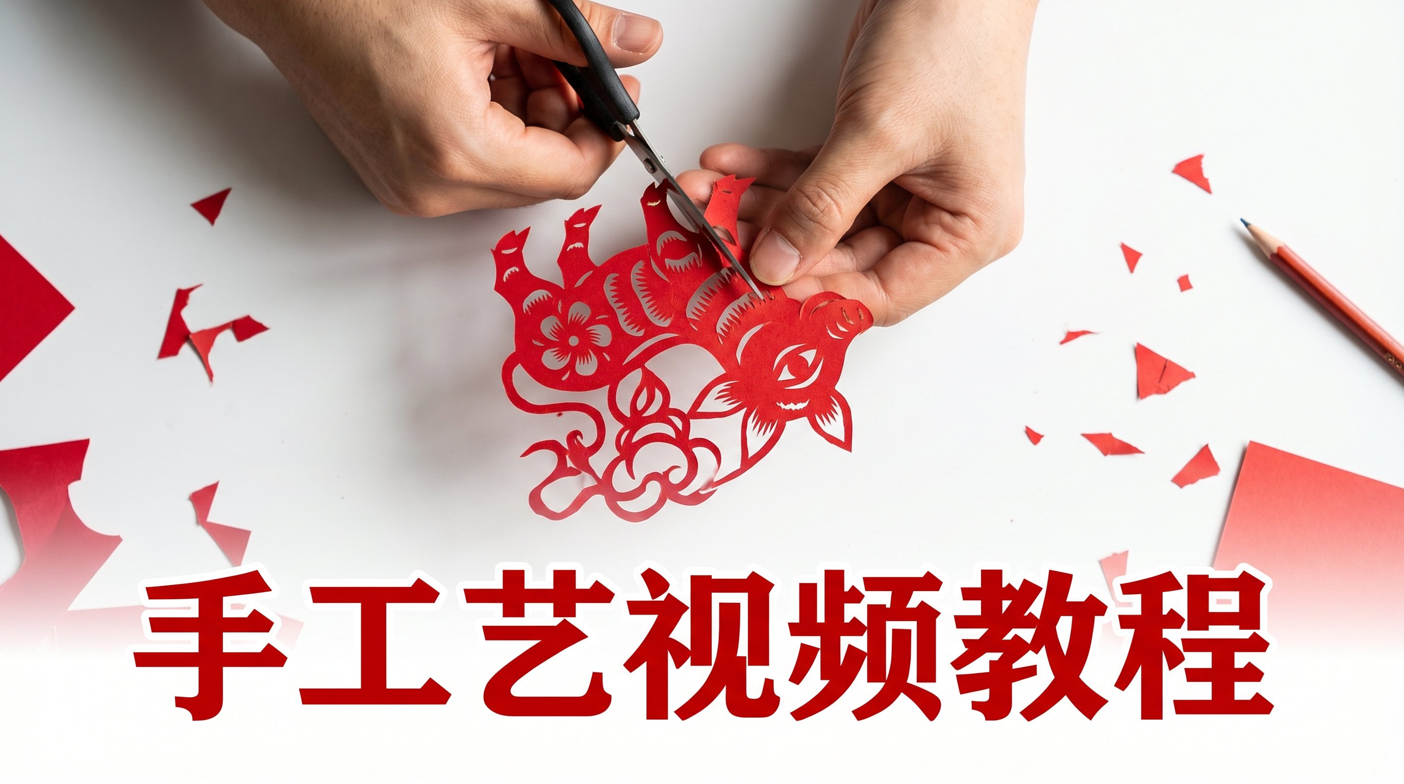 红桃视频手工艺视频教程 - 传统剪纸艺术